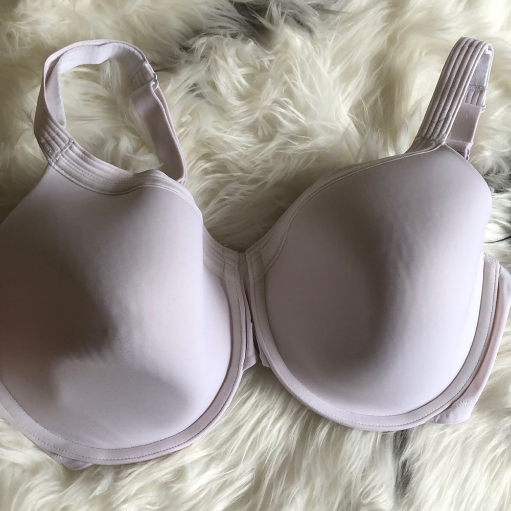 White Olga support bra
